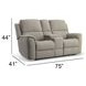 Henry Brown Power Reclining Console Loveseat with Power Headrest and Lumbar