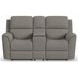 Henry Brown Power Reclining Console Loveseat with Power Headrest and Lumbar