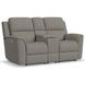 Henry Brown Power Reclining Console Loveseat with Power Headrest and Lumbar