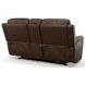 Henry Brown Leather Power Reclining Console Loveseat with Power Headrest and Lumbar