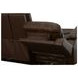 Henry Brown Leather Power Reclining Console Loveseat with Power Headrest and Lumbar