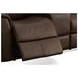 Henry Brown Leather Power Reclining Console Loveseat with Power Headrest and Lumbar