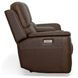 Henry Brown Leather Power Reclining Console Loveseat with Power Headrest and Lumbar