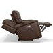 Henry Brown Leather Power Reclining Console Loveseat with Power Headrest and Lumbar