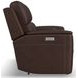 Henry Brown Leather Power Reclining Console Loveseat with Power Headrest and Lumbar