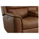 Henry Russet Leather Power Reclining Console Loveseat with Power Headrest and Lumbar