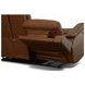 Henry Russet Leather Power Reclining Console Loveseat with Power Headrest and Lumbar