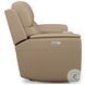 Henry Brown Leather Power Reclining Console Loveseat with Power Headrest and Lumbar
