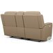 Henry Brown Leather Power Reclining Console Loveseat with Power Headrest and Lumbar