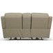 Henry Brown Leather Power Reclining Console Loveseat with Power Headrest and Lumbar