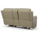 Henry Brown Leather Power Reclining Console Loveseat with Power Headrest and Lumbar