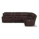 Henry Burnt Umber Leather 6 Piece Modular Zero Gravity Power Reclining Sectional with Power Headrest and USB Charging