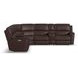 Henry Burnt Umber Leather 6 Piece Modular Zero Gravity Power Reclining Sectional with Power Headrest and USB Charging