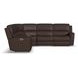 Henry Burnt Umber Leather 6 Piece Modular Zero Gravity Power Reclining Sectional with Power Headrest and USB Charging