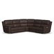 Henry Burnt Umber Leather 6 Piece Modular Zero Gravity Power Reclining Sectional with Power Headrest and USB Charging