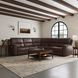 Henry Burnt Umber Leather 6 Piece Modular Zero Gravity Power Reclining Sectional with Power Headrest and USB Charging
