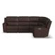 Henry Burnt Umber Leather 6 Piece Modular Zero Gravity Power Reclining Sectional with Power Headrest and USB Charging