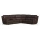 Henry Burnt Umber Leather 6 Piece Modular Zero Gravity Power Reclining Sectional with Power Headrest and USB Charging