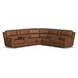 Henry Caramel Leather 7 Piece Modular Zero Gravity Power Reclining Sectional with Power Headrests and USB Charging