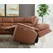 Henry Caramel Leather 7 Piece Modular Zero Gravity Power Reclining Sectional with Power Headrests and USB Charging