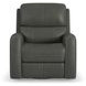 Linden Charcoal Leather Zero Gravity Swivel Gliding Power Recliner with USB Charging and Heat Massage