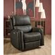 Linden Charcoal Leather Zero Gravity Swivel Gliding Power Recliner with USB Charging and Heat Massage