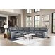 Linden Charcoal Leather 6 Piece Modular Zero Gravity Power Reclining Sectional with Power Lumbar and USB Charging