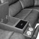Linden Charcoal Leather 6 Piece Modular Zero Gravity Power Reclining Sectional with Power Lumbar and USB Charging