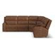 Linden Caramel Leather 6 Piece Modular Zero Gravity Power Reclining Sectional with Power Lumbar and USB Charging