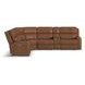 Linden Caramel Leather 6 Piece Modular Zero Gravity Power Reclining Sectional with Power Lumbar and USB Charging