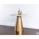 Damon Gold White Marble Bistro Table