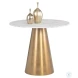 Damon Gold White Marble Bistro Table