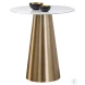 Damon Gold White Marble Bistro Table