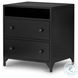 Belmont Black 2 Drawer Nightstand