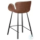 Waldo November Grey And Cinnamon Brown Counter Height Stool