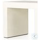 Parish White Concrete Rectangular End Table