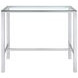Tolbert Chrome Glass Top Bar Table