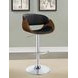 Dana Black And Chrome Adjustable Bar Stool