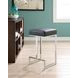 Gervase Black And Chrome Square Counter Height Stool