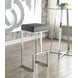 Gervase Grey And Chrome Square Bar Stool