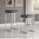 Gervase Grey And Chrome Square Bar Stool