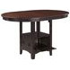 Lavon Light Chestnut and Espresso Extendable Counter Height Dining Table