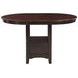 Lavon Light Chestnut and Espresso Extendable Counter Height Dining Table