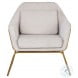 Watts Polo Club Muslin And Bravo Cream Gold Lounge Chair
