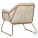 Watts Polo Club Muslin And Bravo Cream Gold Lounge Chair