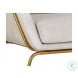 Watts Polo Club Muslin And Bravo Cream Gold Lounge Chair