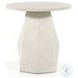 Bowman White Concrete Outdoor End Table