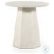 Bowman White Concrete Outdoor End Table