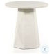 Bowman White Concrete Outdoor End Table