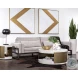 Lorabelle Symphony Greige and Bravo Cognac Sofa
